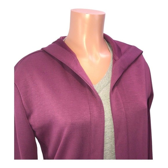 Gaian Small Women Cardigan, Sweater Hoodie 2 Pocket Purple Yoga Activewear NWT - Picture 11 of 16